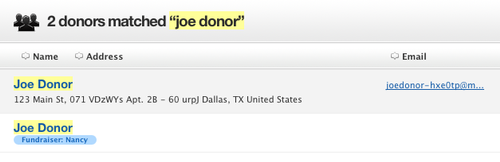 Merging Two donors together in Donor Tools