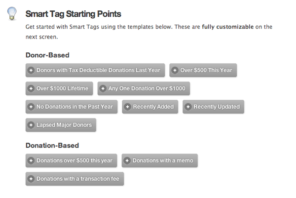 Smart Tag Starting Points