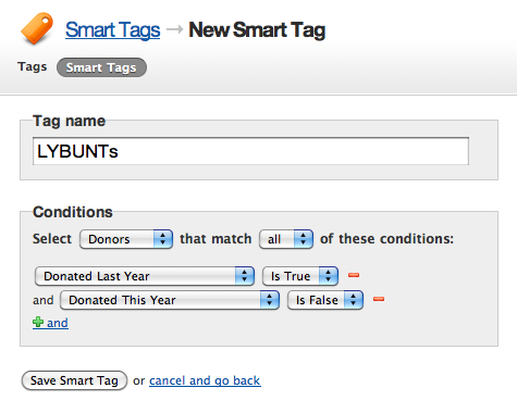 Creating a Smart Tag for LYBUNTs