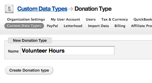Donor Tools Volunteer Hours 1